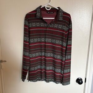 Travis Matthew Men's Long-Sleeve Polo Christmas Golf Shirt